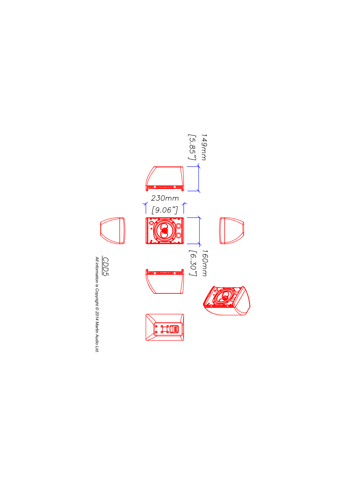 Technical drawing for CDD5W