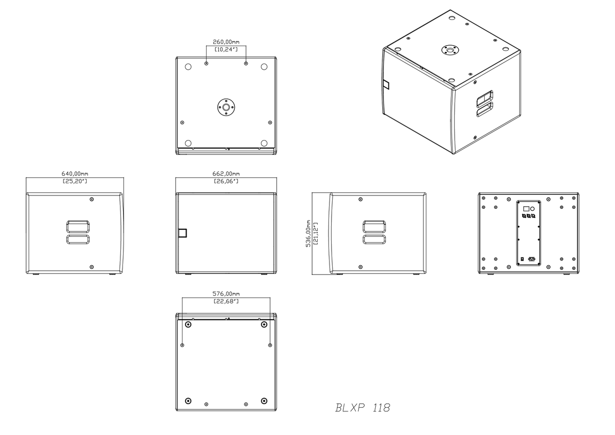 Technical drawing for XP118