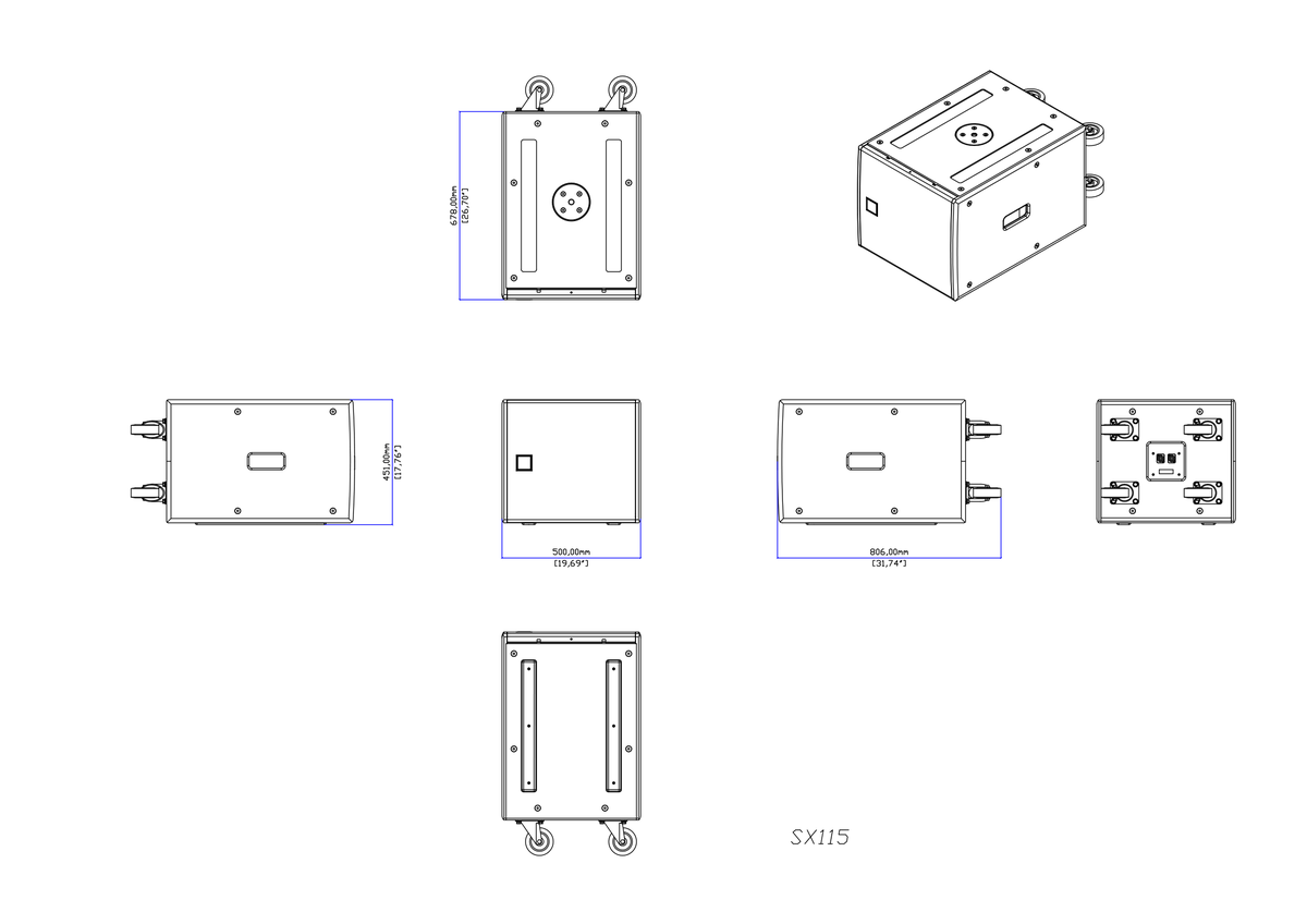 Technical drawing for SX115