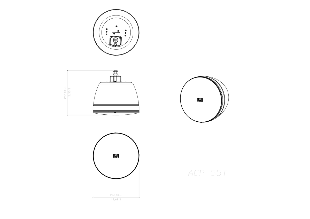 Technical drawing for ACP-55TW