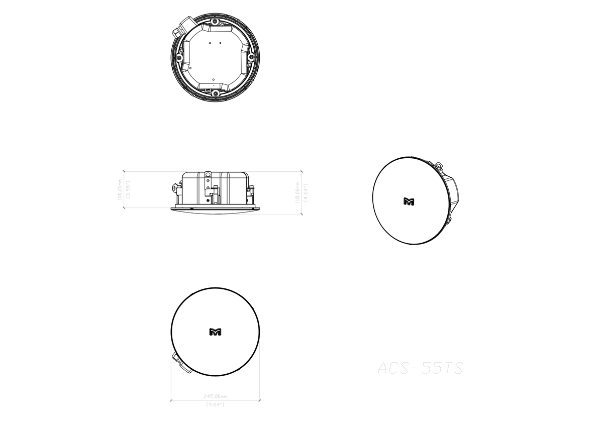 Technical drawing for ACS-55TS-W