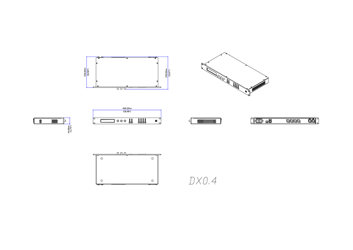 Technical drawing for DX0.4