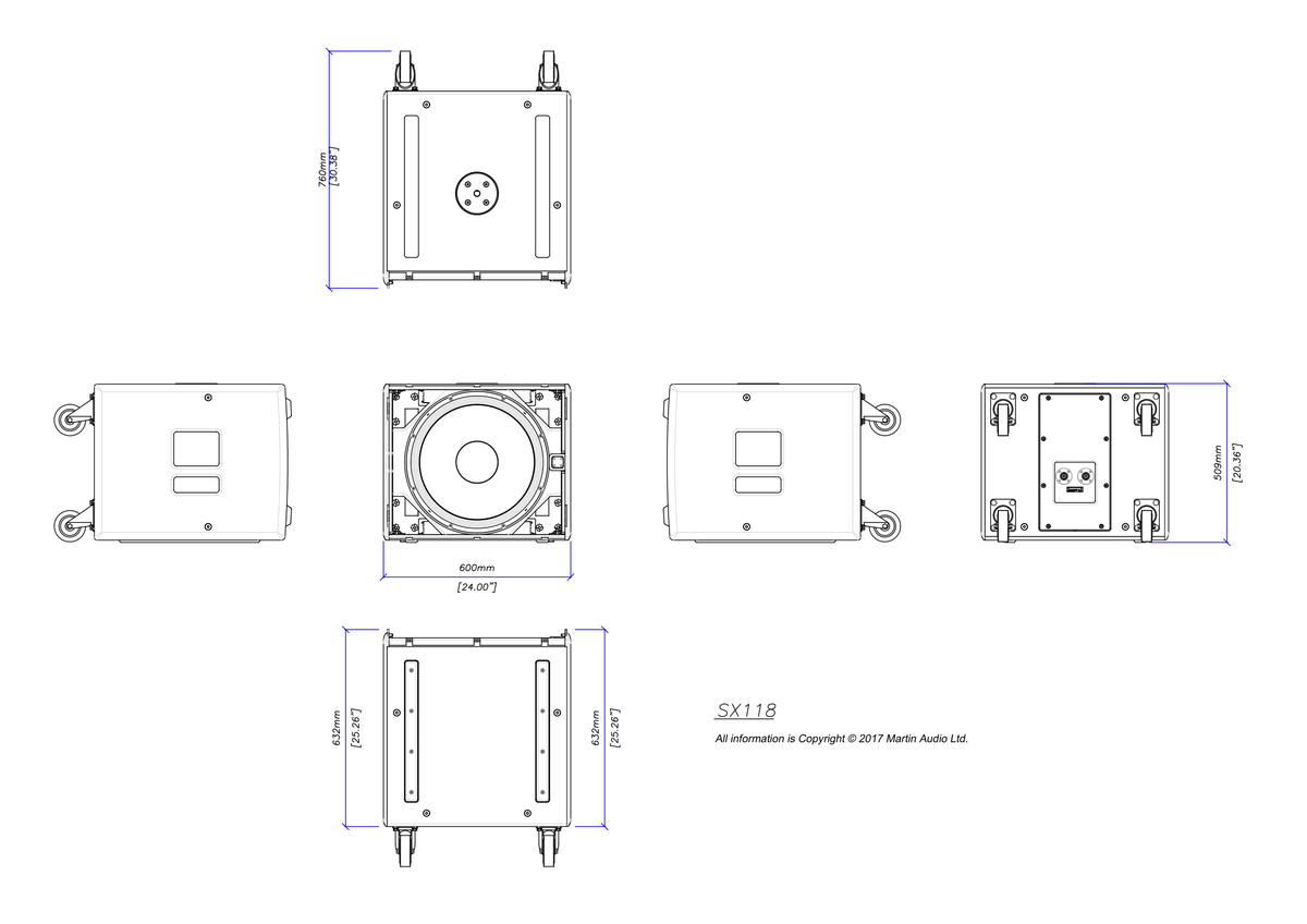 Technical drawing for SX118-W