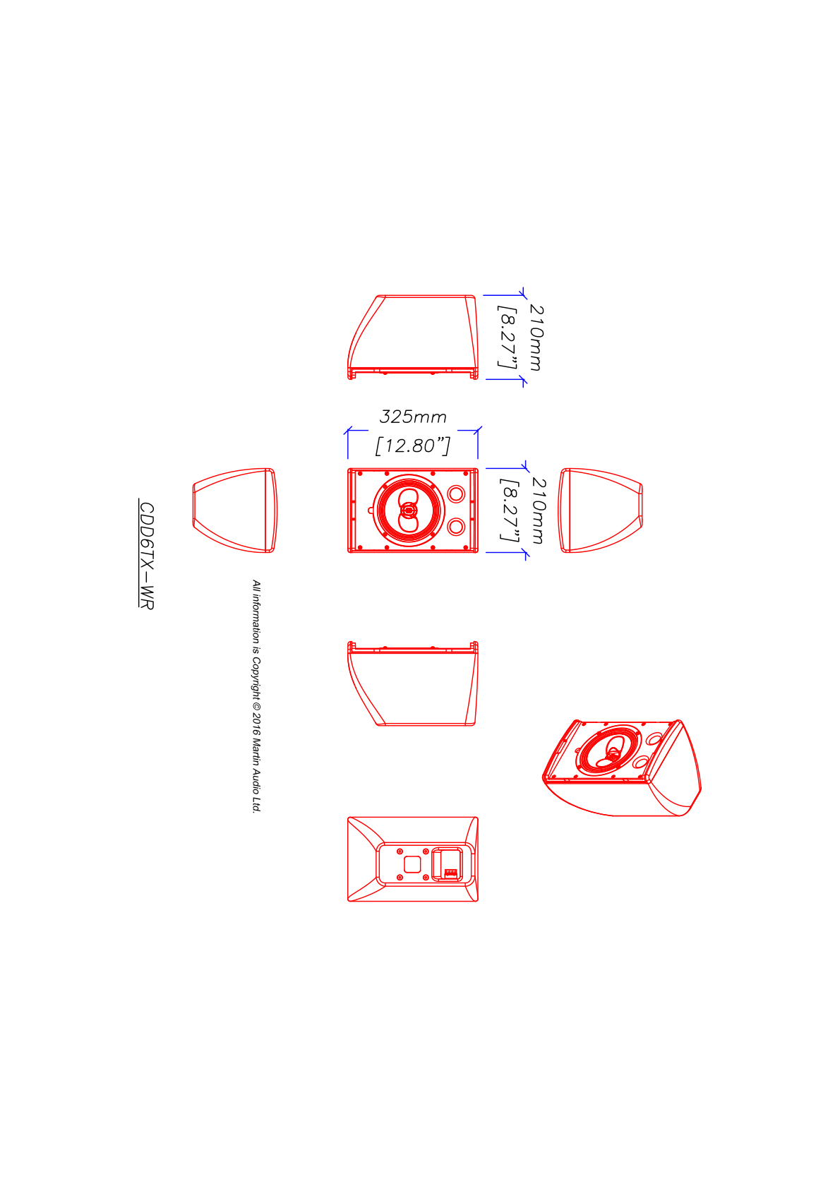 Technical drawing for CDD6BTX-WR