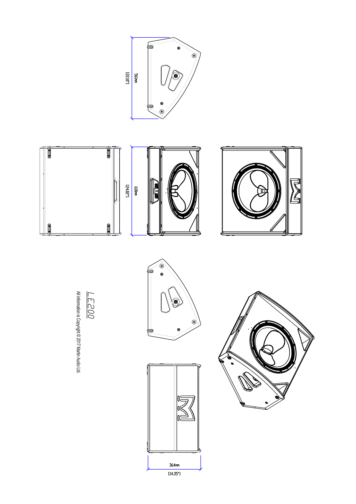 Technical drawing for LE200