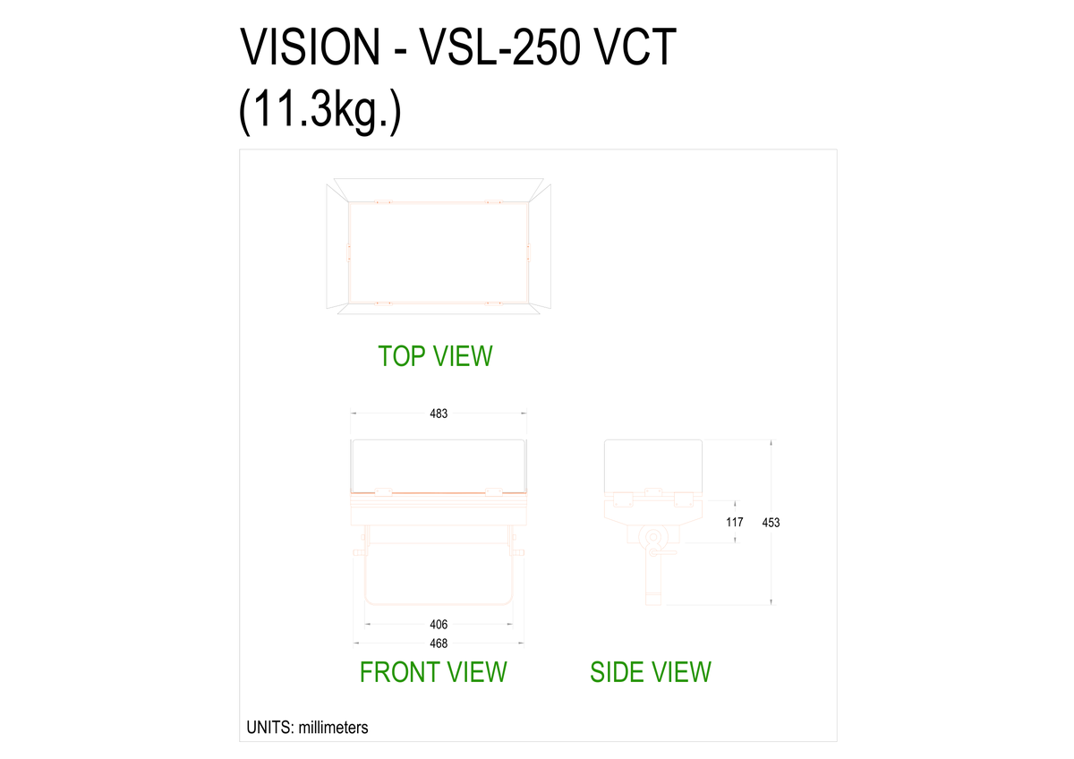 Technical drawing for VSL-250VCT