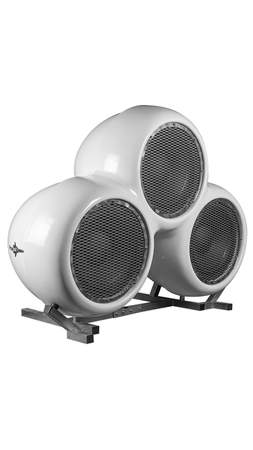 Pequod CERBERUS SUB 12.1 Triple 18" - with protection grill - WHITE
